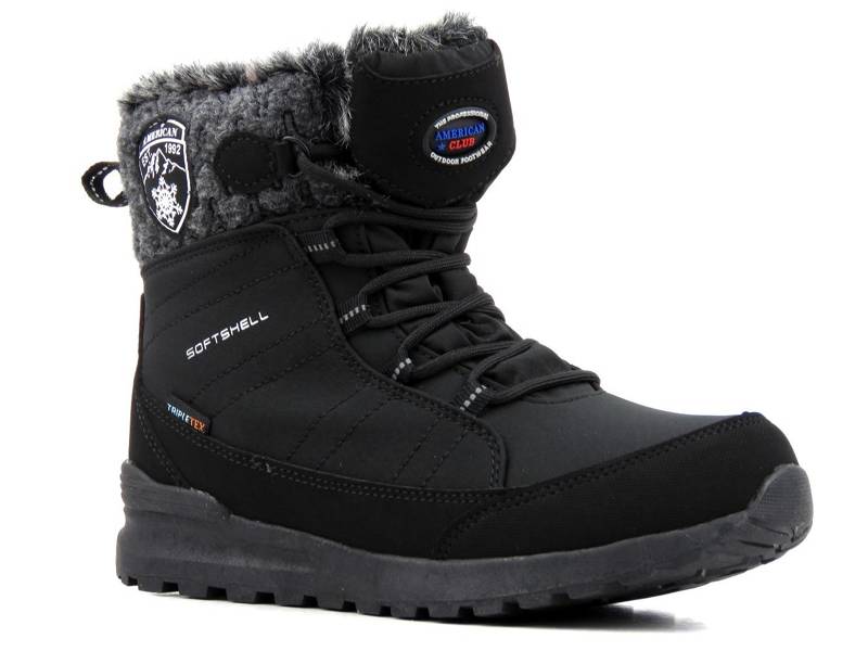 Knöchelhohe Schneestiefel für Damen – AMERICAN CLUB SN25, Softshell und Tripletex