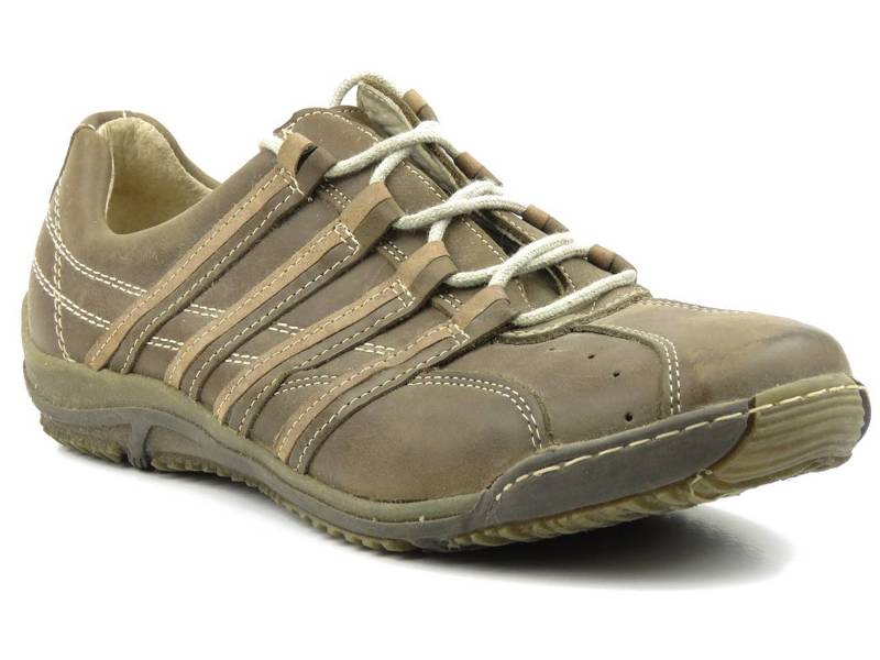 Leder-Herrenschuhe der polnischen Marke - HELIOS 351, braun