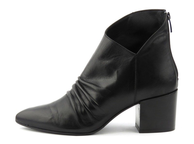 Leder, asymmetrische Damenstiefelette Venezia TANIA F-30, schwarz