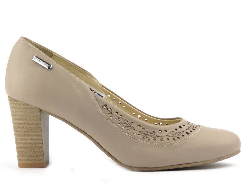 Lederpumps mit hohen Absätzen - Korzeniowski 2496, beige