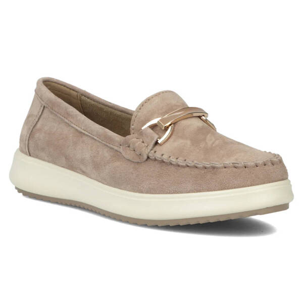 Lederschuhe, Damenmokassins - Filippo DP6135/24, Beige