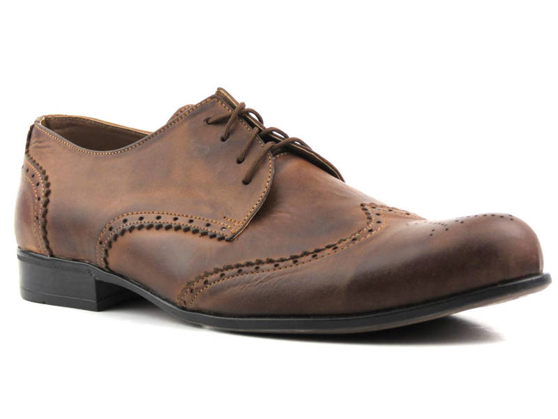 Leichte Schuhe, Herren-Brogues MOSKAŁA 238/203, braun