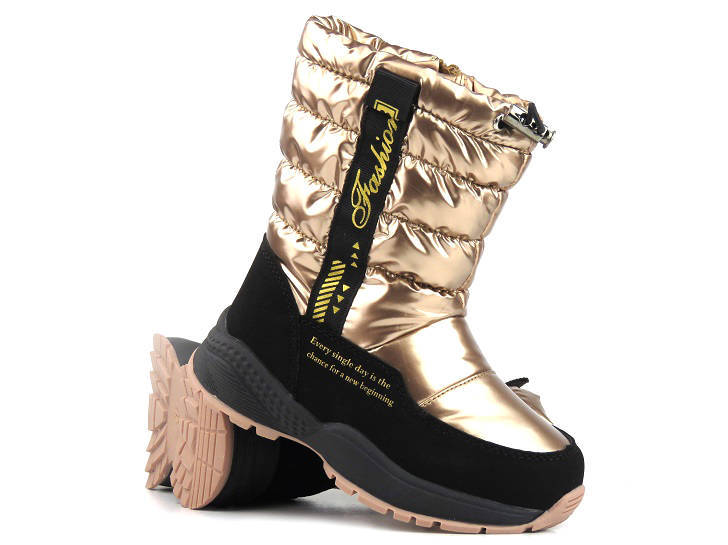 Mit Wolle isolierte Kinder-Schneestiefel - MISS E 22DZ23-5274, Gold