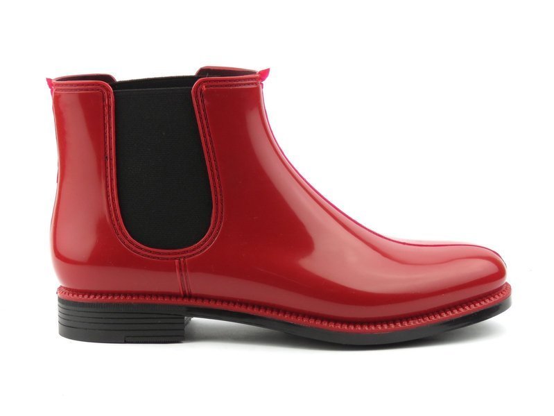 Nordman Bora Damen-Gummi-Chelsea-Stiefel, rot