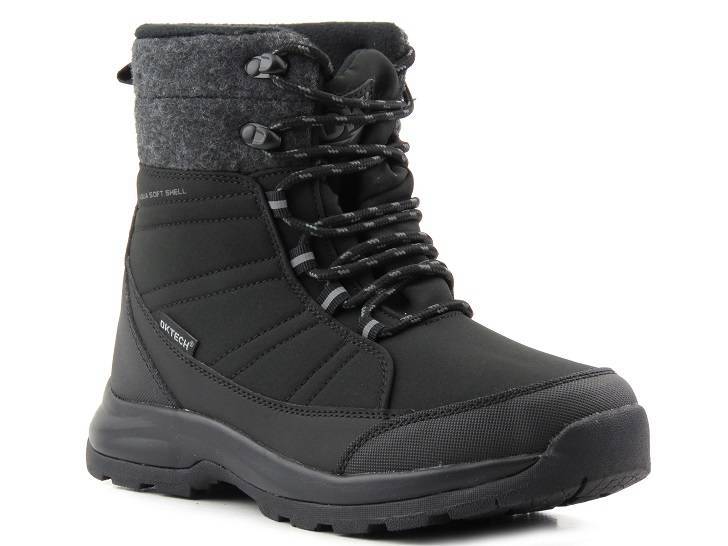 Schneestiefel, Damen-Winterstiefel mit Softshell-Material - DK TECH 2104, schwarz