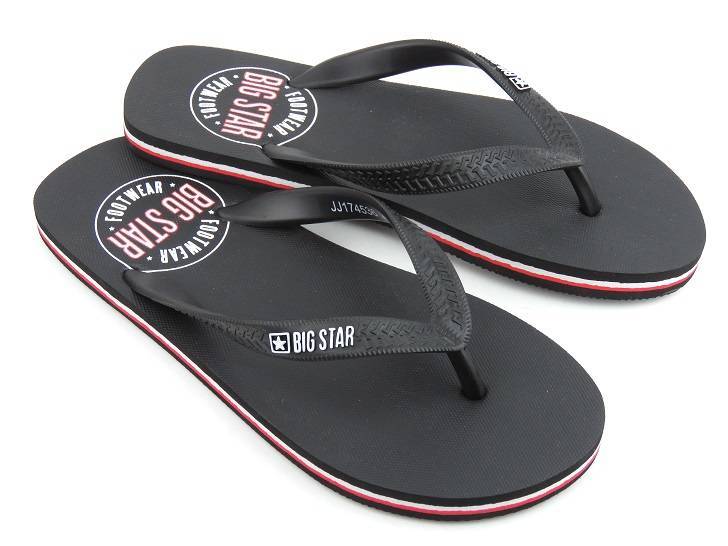 Sport-Flip-Flops für Herren – BIG STAR JJ174536, schwarz