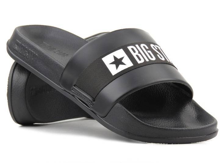 Sport-Flip-Flops für Herren Big Star LL174457 906, schwarz