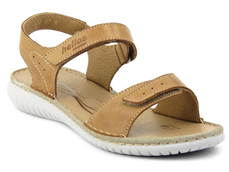 Sportliche Damen-Ledersandalen - HELIOS Komfort 272, braun