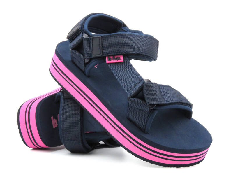 Sportsandalen für Damen – Lee Cooper LCW-23-34-1688, Rosa und Blau