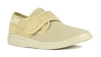 Vorbeugende Hausschuhe, Damenschuhe mit Klettverschluss - Befado dr Orto 036D005, beige