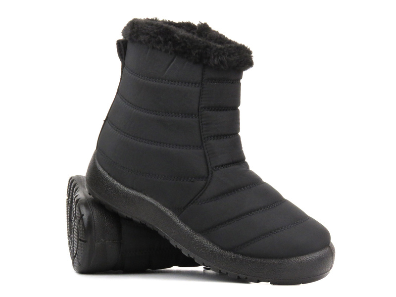 Warme Damen-Schneestiefel - Potocki 23-33069, schwarz