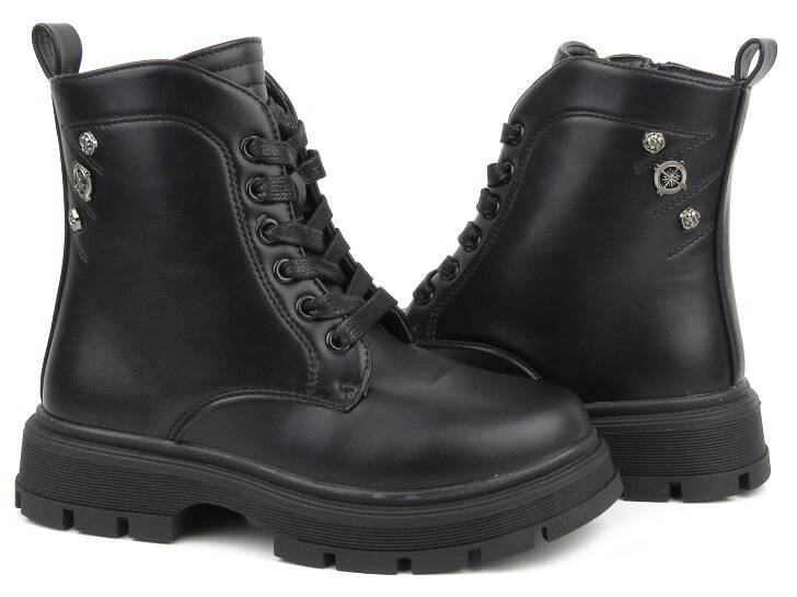 Warme Kinder-Schneestiefel - MISS E 23DZ23-6597, schwarz