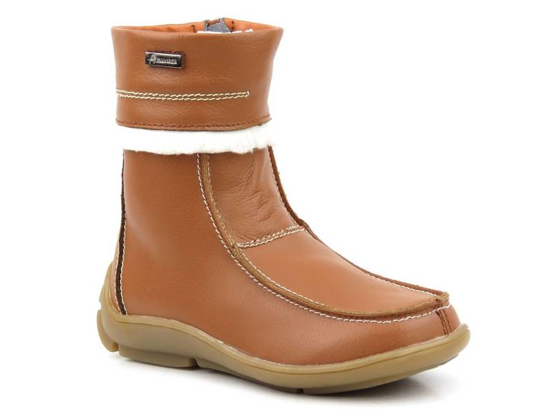 Warme Kinderstiefel AMERICAN CLUB BT170L-18, braun mit Schaffell