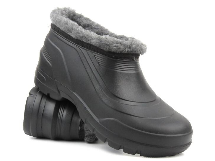 Warme Wintergummistiefel, Schneestiefel - REALPAKS B-116A, schwarz