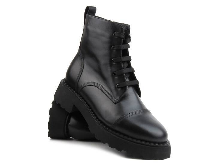 Warme und weiche Damenstiefel aus Naturleder - VENEZIA 03960015D, schwarz