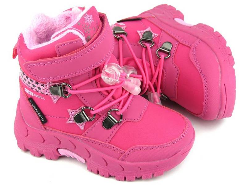 Wasserdichte Kinder-Schneestiefel – AMERICAN CLUB Softshell HL 68/22, rosa