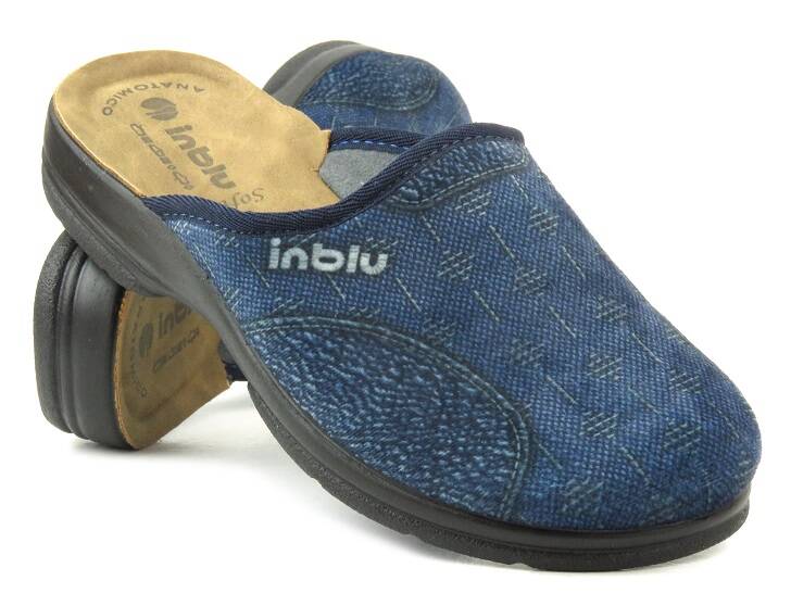 Weiche und bequeme Herrenhausschuhe – INBLU DAINO, Marineblau