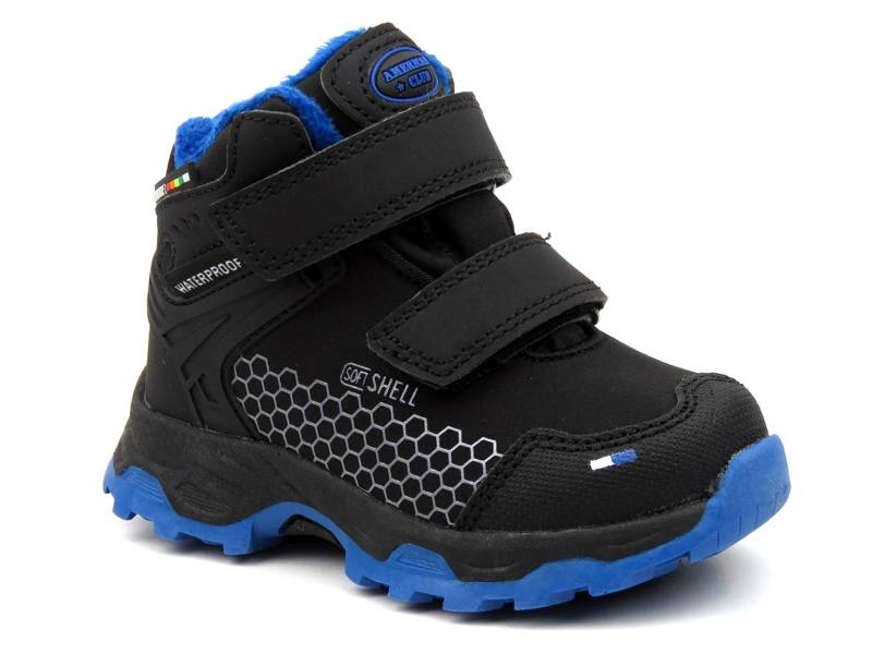 AMERICAN CLUB HL 32/21 Kinder-Schneestiefel, Soft Shell, Schwarz und Blau