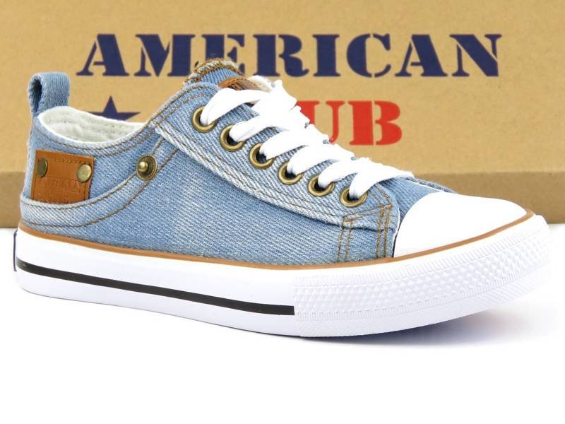 AMERICAN CLUB LH 29/21 Kinder-Sneaker, helle Jeans