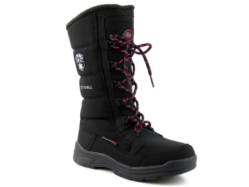 AMERICAN CLUB SN12 hohe Kinder-Schneestiefel, schwarz