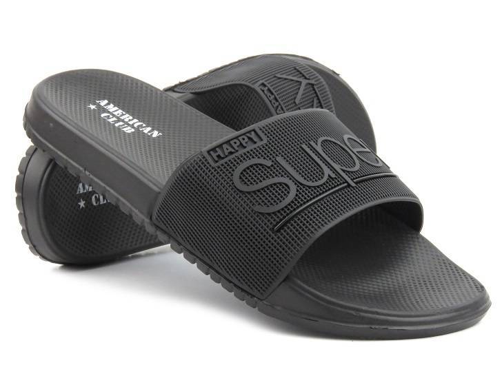 American Club NH 92/23 Herren-Sport-Flip-Flops, schwarz