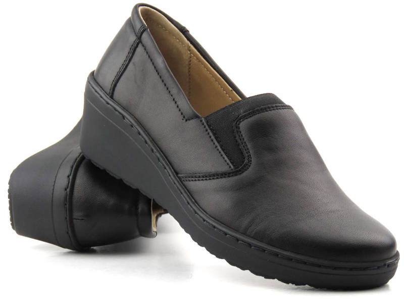 Bequeme Damen-Keilschuhe - HELIOS Komfort 349S, schwarz