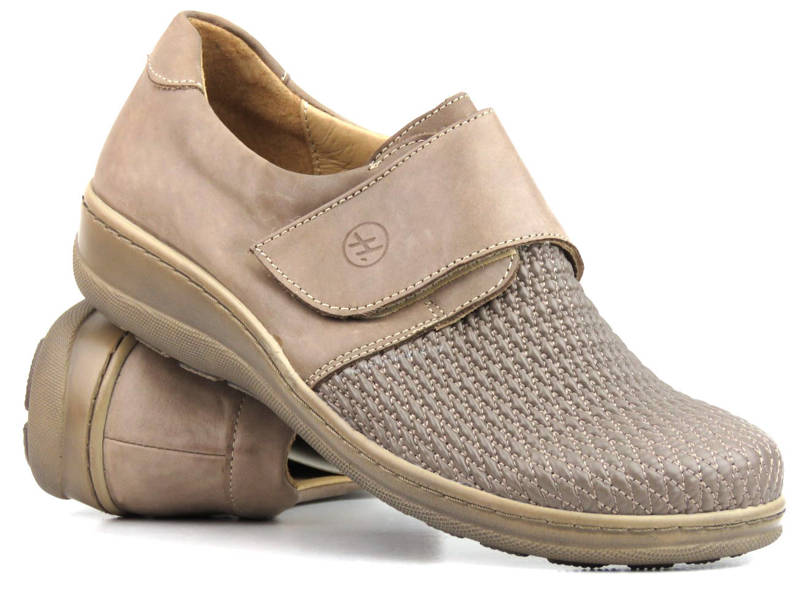 Bequeme Damenschuhe mit Stretch – Helios Komfort 382, ​​​​beige