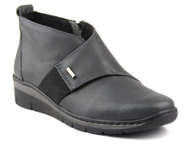 Bequeme Damenstiefelette mit Reißverschluss - HELIOS Komfort 574, grau