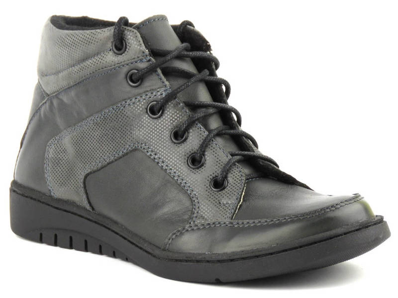 Bequemer Damen-Lederschuh HELIOS 530, grau