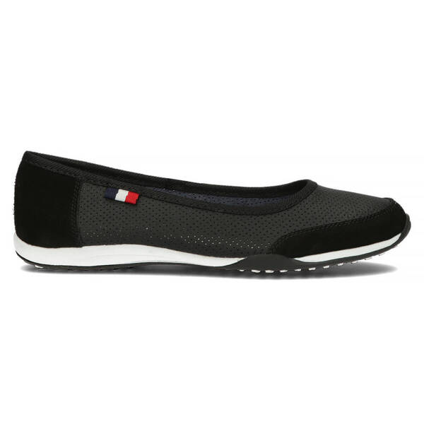 Damen-Ballerinas aus Leder – Filippo DP142, schwarz