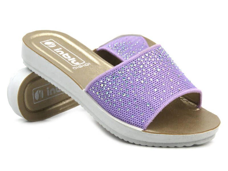 Damen-Flip-Flops mit Pailletten – INBLU Mimi, lila