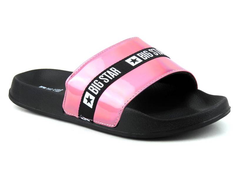 Damen-Flip-Flops mit glänzendem Riemen – BIG STAR GG274A008, rosa