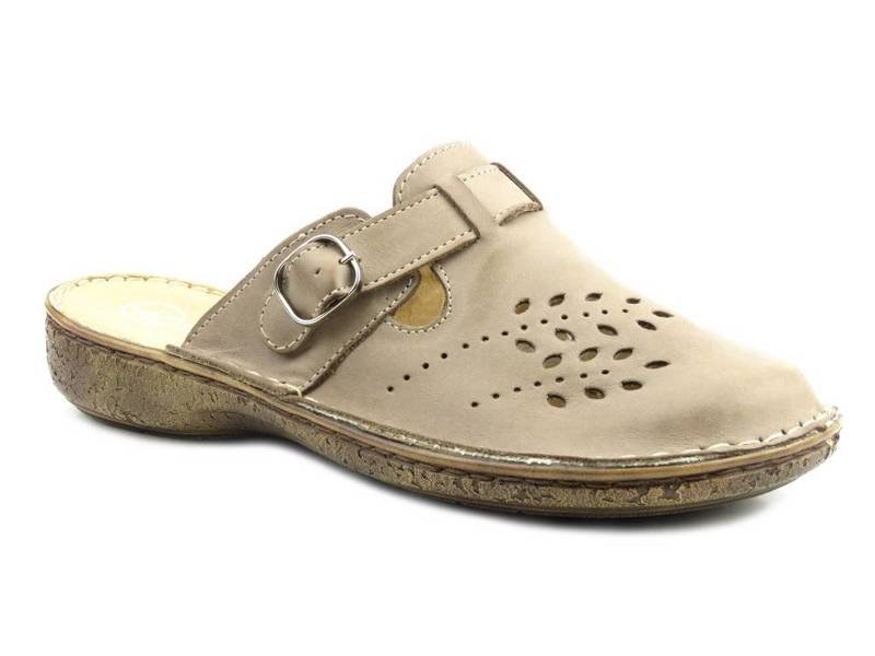 Damen-Flip-Flops mit verstellbarem Riemen – Helios Komfort 264, beige