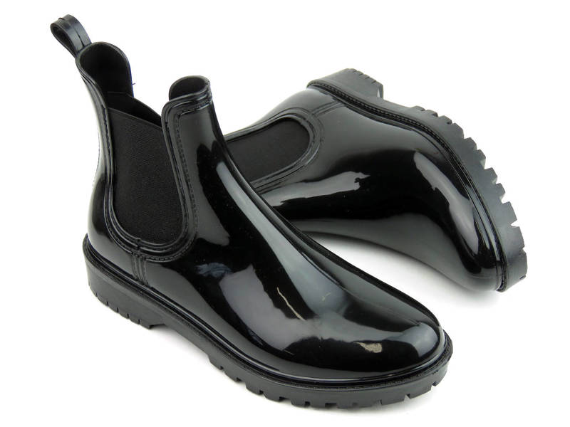 Damen-Galoschen, wasserdichte Chelsea-Stiefel - WOJTYŁKO 2209, schwarz