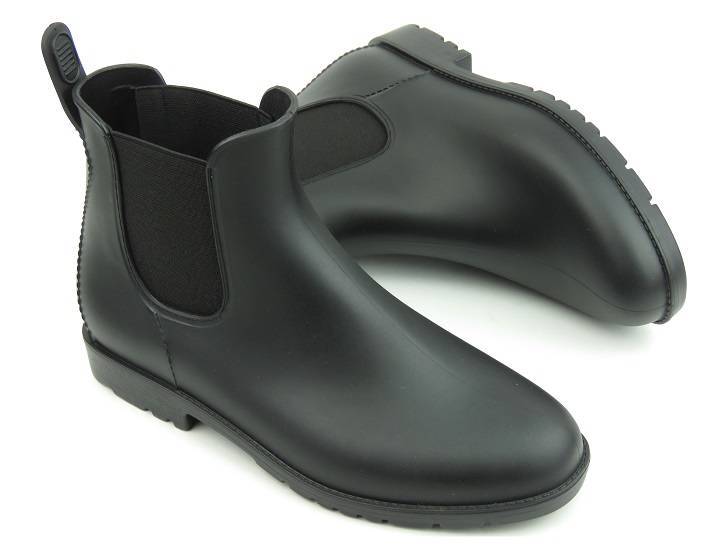 Damen-Gummistiefeletten, American Club KAL 15/22 Chelsea-Stiefel, schwarz