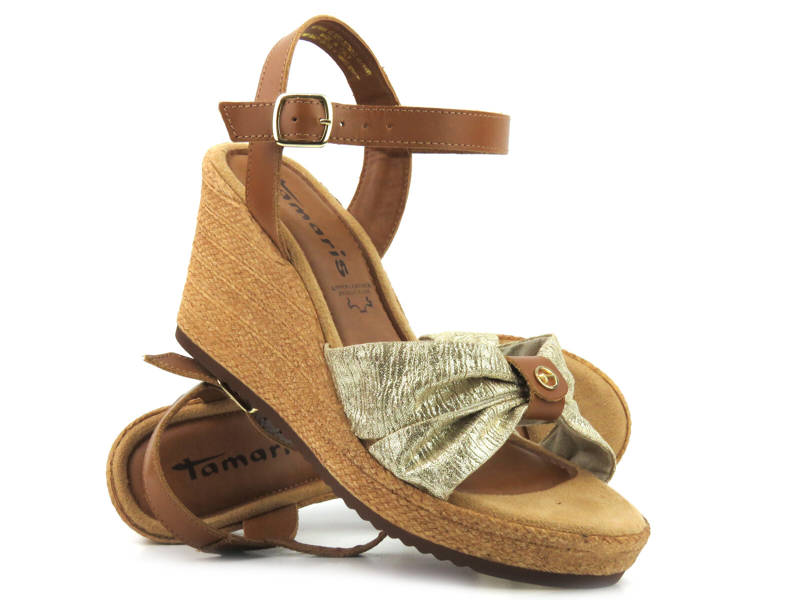 Damen-Keilsandalen – TAMARIS 28346, Gold