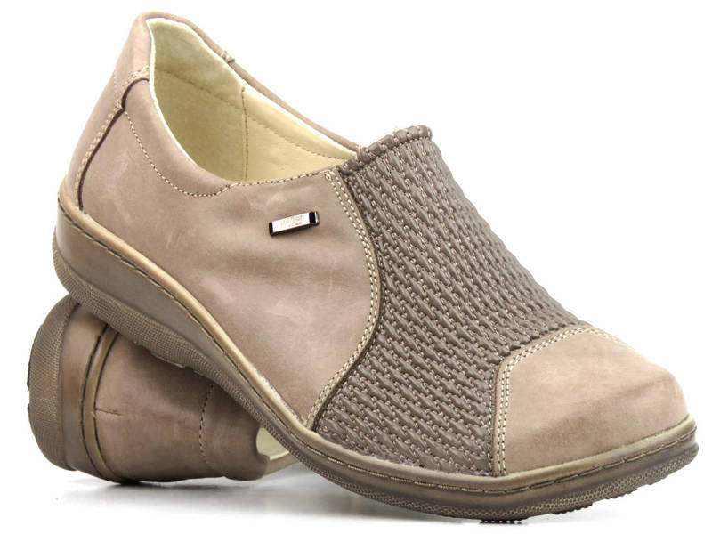 Damen-Lederschuhe für empfindliche Füße – HELIOS Komfort 714, beige