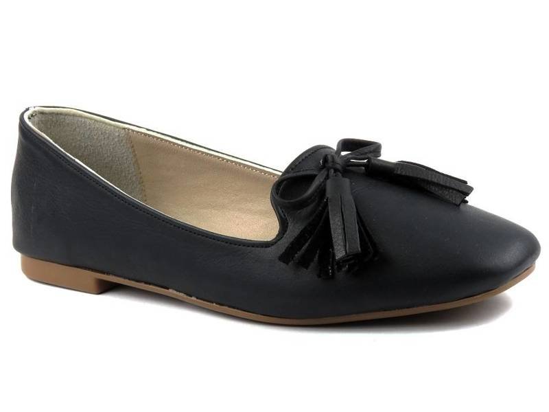 Damen Mokassins mit Quaste, Ballerinas VENEZIA 1381808, schwarz