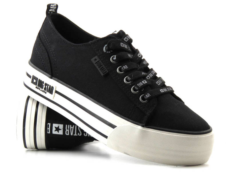Damen-Plateau-Sneaker – BIG STAR KK274013, schwarz
