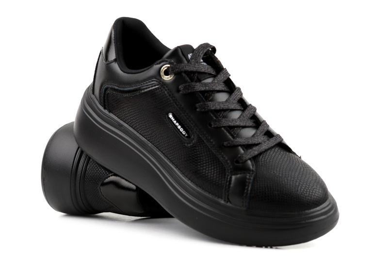 Damen-Plateau-Sportschuhe - American Club RH 81/22, schwarz