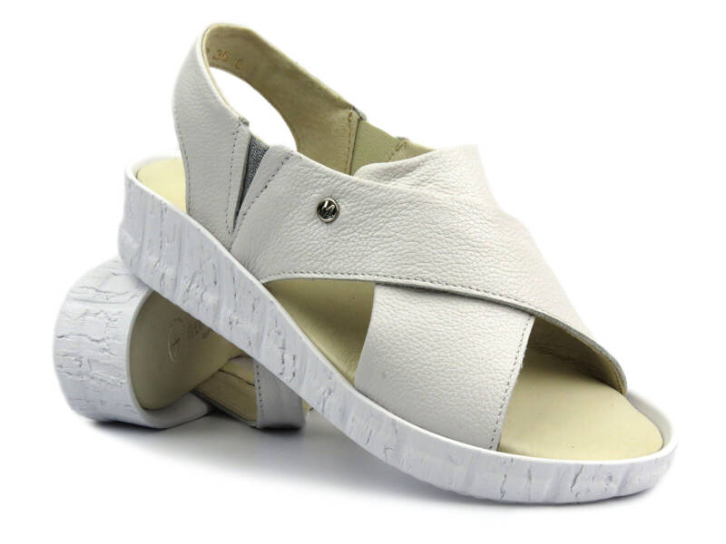 Damen-Plateausandalen aus Leder – HELIOS Komfort 248, hellbraun