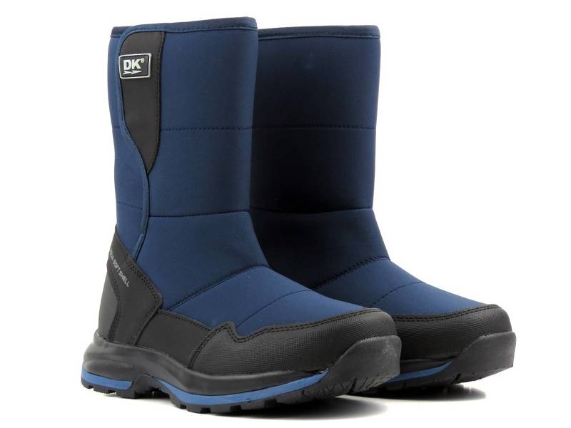 Damen-Schneestiefel mit Klettverschluss – DK TECH Aqua Soft Shell 2182, Marineblau