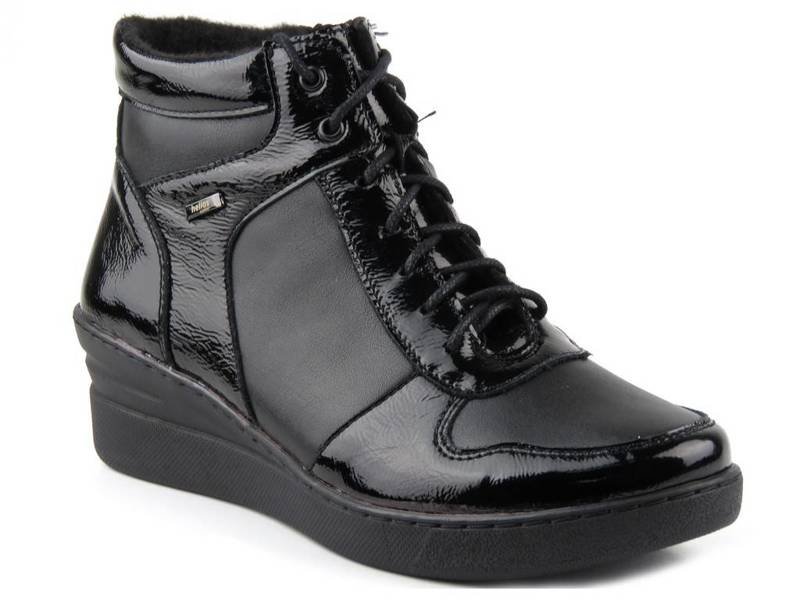 Damen-Sportstiefel aus Leder - HELIOS Komfort 597, schwarz 3