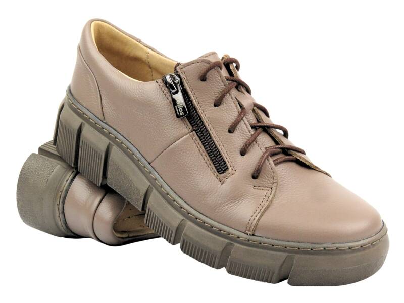 Damenlederschuhe der polnischen Marke - HELIOS Komfort 413, beige