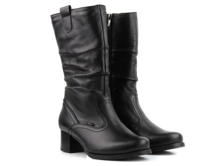 Damenstiefel mit bequemem Absatz AXEL 4468, schwarz