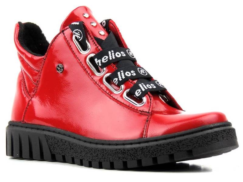 Damenstiefelette aus Lackleder - HELIOS Komfort 513, rot