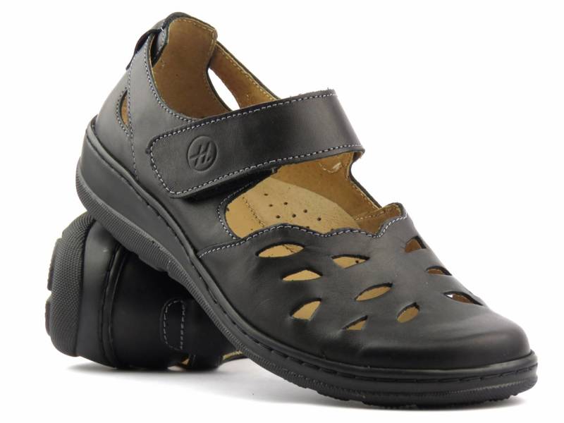 Durchbrochene Frühlings-Damenschuhe - HELIOS Komfort 4043, schwarz