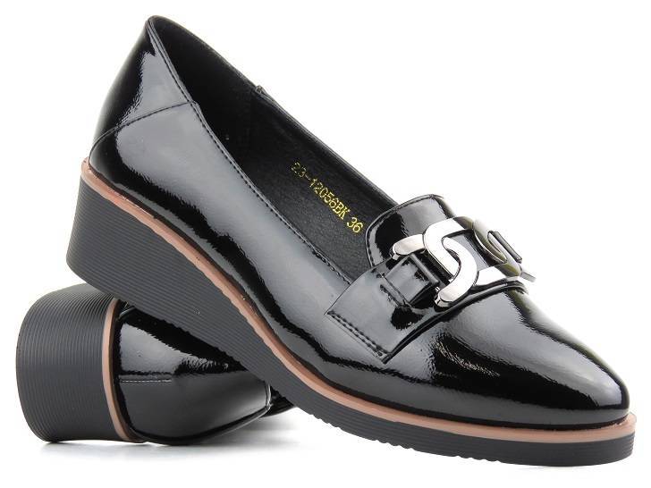 Elegante Damen-Keilschuhe - Potocki 23-12056BK, schwarz