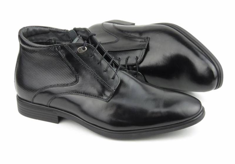 Elegante Herren-Lederschuhe - Conhpol 5289, schwarz