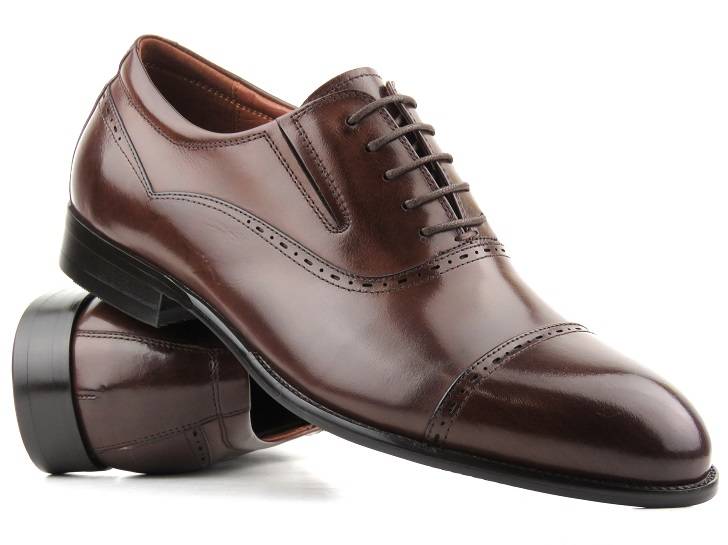 Elegante Herrenschuhe, Brogues, Oxfords Brooman T83-294-AB44, braun